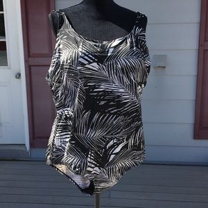 CLEARANCE SALE! 
Black & White one piece Swim 365 swimsuit